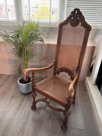 Antieke Houten Stoel met Rotan Zitting, Antiek en Kunst, Ophalen