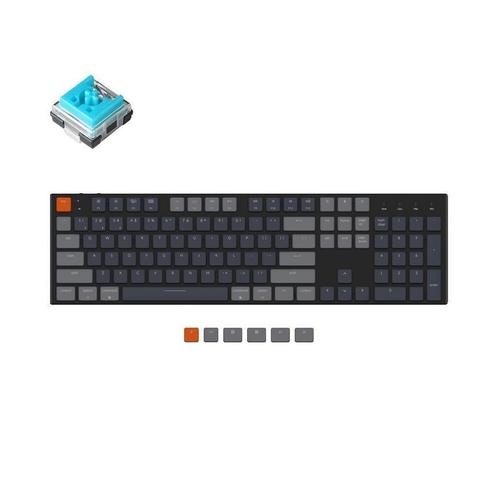 Keychron K5 Low Profile (blue switch, white LED), Computers en Software, Toetsenborden, Zo goed als nieuw, Qwerty, Draadloos, Gaming toetsenbord