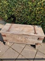 Antieke houten dekenkist, Huis en Inrichting, Ophalen, Minder dan 50 cm, Gebruikt, 50 tot 100 cm