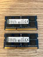 16GB Kingston (2x8GB) PC3-12800 SODIMM, Computers en Software, RAM geheugen, Ophalen of Verzenden, Laptop, Zo goed als nieuw, DDR3