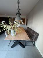 Eikenhouten boomstamtafel - Uniek exemplaar!, Ophalen, 100 tot 150 cm, Eikenhout, 200 cm of meer