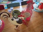 2 Kippen handgemaakt van metaal., Ophalen of Verzenden, Zo goed als nieuw