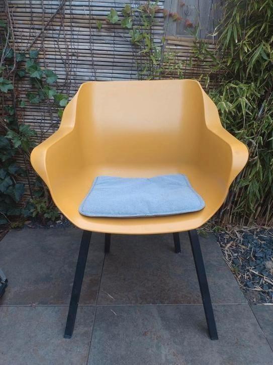 Tuinstoel Hartman Iris Rondo Black/Yellow, Tuin en Terras, Tuinstoelen, Zo goed als nieuw, Kunststof, Ophalen