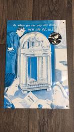 Metalen bord jukebox, Ophalen of Verzenden, Zo goed als nieuw, 1970 tot heden, Overige merken