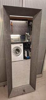 Grote spiegel Passpiegel Lood Loden rand, Ophalen, Gebruikt, 150 tot 200 cm, Rechthoekig