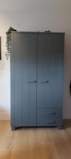 Woood kledingkast Dennis met lades staalgrijs, Huis en Inrichting, Ophalen, Gebruikt, 100 tot 150 cm, 200 cm of meer