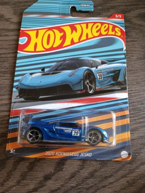hot wheels Koenigsegg Jesko Blauw Racing Circuit, Hobby en Vrije tijd, Modelauto's | Overige schalen, Nieuw, Auto, Ophalen of Verzenden