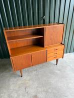 Vintage Teak Highboard / Buffetkast - Jaren '60, Gebruikt, 100 tot 150 cm, Teakhout, Ophalen of Verzenden