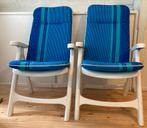2 Inklapbare Tuinstoelen met Kussens, Ophalen, Zo goed als nieuw, Kunststof, Inklapbaar