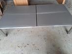 Te koop uitklapbare salontafel RVS, Huis en Inrichting, Tafels | Salontafels, Ophalen, Gebruikt, 50 tot 100 cm, 50 tot 100 cm