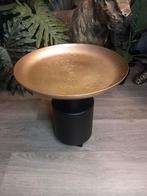Mooie design bijzettafel tafel goud staal, 45 tot 60 cm, Minder dan 55 cm, Metaal of Aluminium, Design