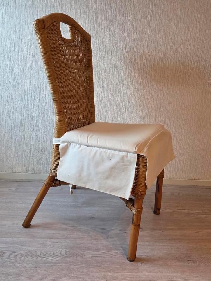 Rieten stoel, Huis en Inrichting, Stoelen, Gebruikt, Eén, Riet of Rotan, Bruin, Ophalen