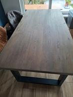 Houten Eettafel met Metalen Onderstel Verato, Ophalen, Eikenhout, 50 tot 100 cm, Zo goed als nieuw