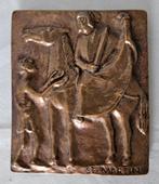 Bronzen plaquette Sint Maarten - Eva Limberg, Ophalen of Verzenden