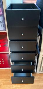 Kallax Ikea - inzet met 2 lades 3 stuks zwart mat, Huis en Inrichting, Ophalen, Minder dan 50 cm, 1 of 2 laden, Zo goed als nieuw