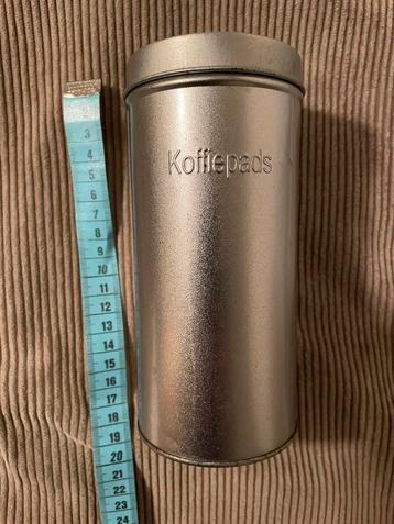 Tk metalen busje voor het bewaren van koffie pads beschikbaar voor biedingen