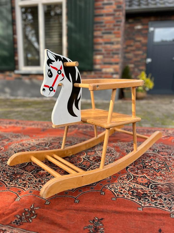 Vintage houten hobbelpaard, Kinderen en Baby's, Speelgoed | Hobbelfiguren, Zo goed als nieuw, Ophalen of Verzenden