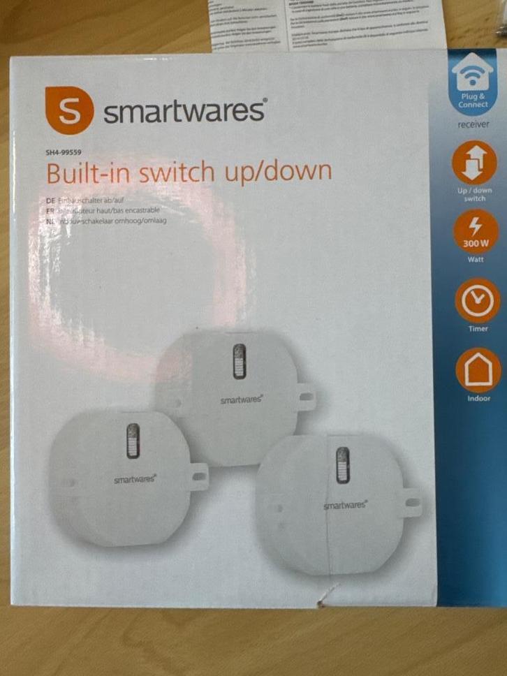3x Smartwares SH4-99559 inbouwschakelaars | Nieuw, Doe-het-zelf en Verbouw, Rolluiken, Nieuw, Elektrische bediening, Ophalen of Verzenden