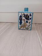 Antieke Perzische flesvaas, handbeschilderd met een vogel, Antiek en Kunst, Antiek | Keramiek en Aardewerk, Ophalen of Verzenden