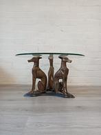 Glazen salontafel met hondenbeeld, Ophalen