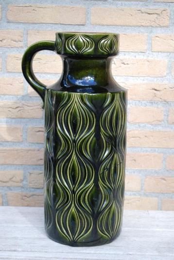 XL Vintage groene vaas West Germany  beschikbaar voor biedingen