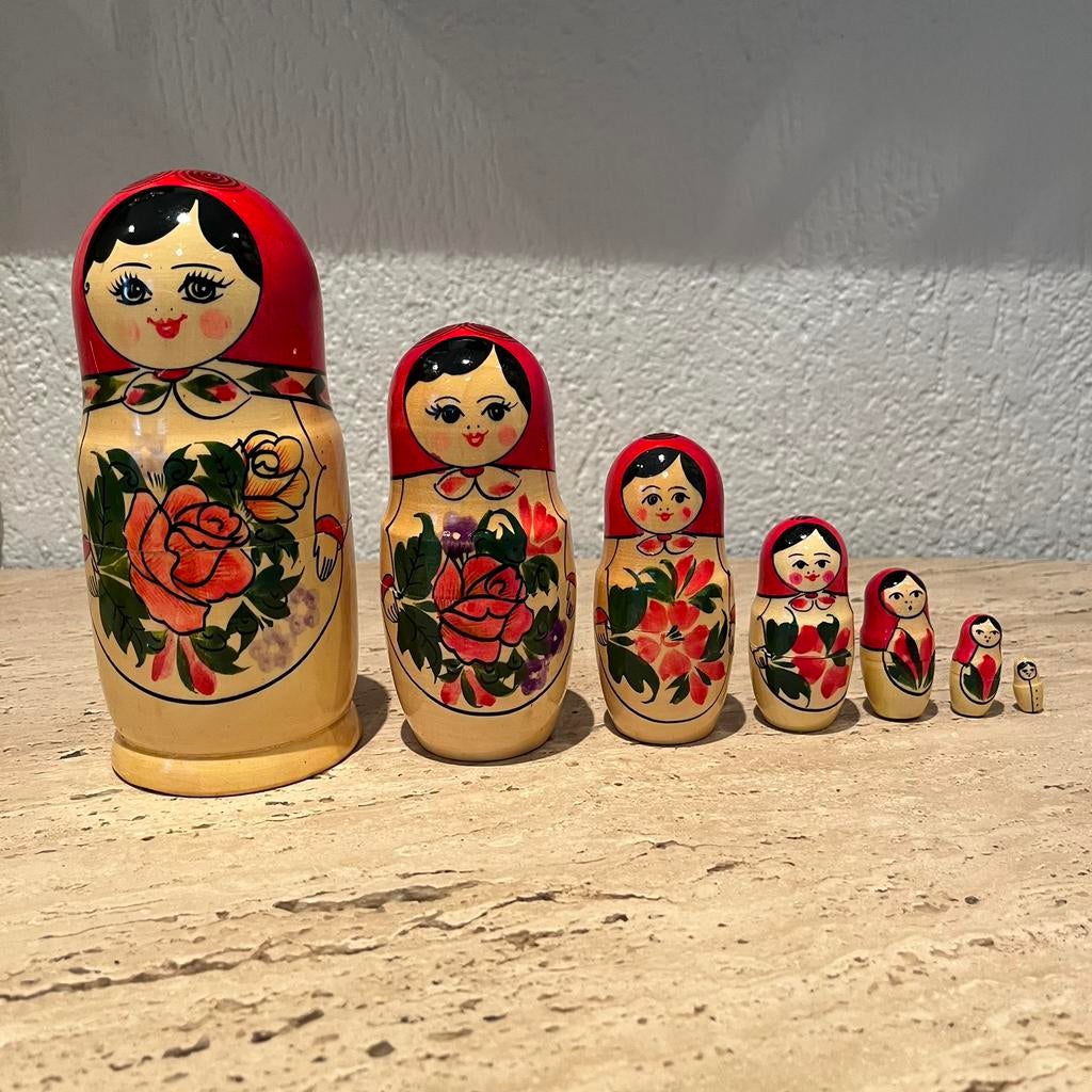 Vintage matroesjka nesting dolls - 7 delig, Ophalen of Verzenden