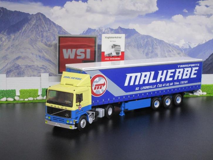 Wsi 01-3247 Volvo F12 , Transports Malherbe, Hobby en Vrije tijd, Modelauto's | 1:50, Nieuw, Bus of Vrachtwagen, Wsi, Ophalen
