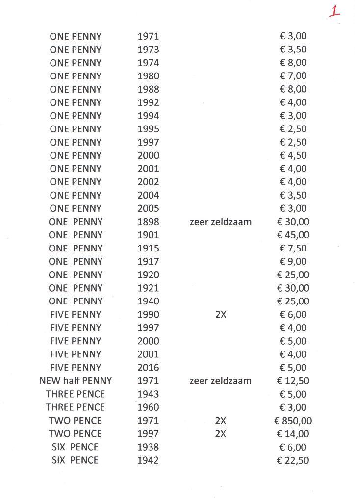 Engelse munten Elizabeth, Postzegels en Munten, Munten | Europa | Niet-Euromunten, Setje, Overige landen, Ophalen of Verzenden