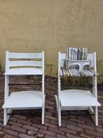 Stokke Trip Trapp stoel wit – met babyset en inlay 2 stuks, Ophalen, Gebruikt, Meegroeistoel, Stoelverkleiner