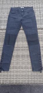 Vaal zwarte skinny jeans met veters Costes Denim maat 28 !, W28 - W29 (confectie 36), Costes, Ophalen of Verzenden, Zo goed als nieuw