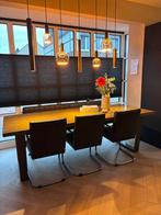 Eettafel met stoelen en bank, Huis en Inrichting, Tafels | Eettafels, Ophalen, Gebruikt, 100 tot 150 cm, 200 cm of meer