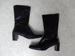 Zwarte leren laars met rits, hak ong. 5 cm, maat 41, Kleding | Dames, Schoenen, Ophalen, Hoge laarzen, Bladelli, Zwart
