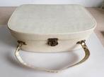 Vintage Koffertje/Beautycase Treinkoffer Creme 32,5 cm, Antiek en Kunst, Ophalen of Verzenden