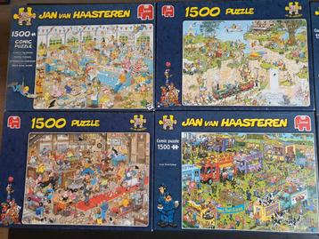 6 jan van haasteren puzzels van 1500 stukjes beschikbaar voor biedingen