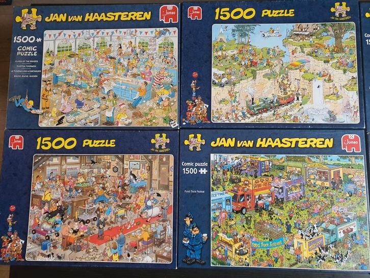 6 jan van haasteren puzzels van 1500 stukjes, Hobby en Vrije tijd, Denksport en Puzzels, Zo goed als nieuw, 500 t/m 1500 stukjes