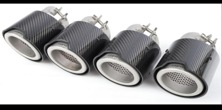 BMW M5 G90/G99 M-performance uitlaat tips gloss carbon, Auto diversen, Tuning en Styling, Ophalen of Verzenden