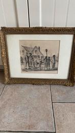 Tekening w de zwart, Antiek en Kunst, Kunst | Tekeningen en Foto's, Ophalen