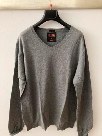 Grijze Trui van Sun 68, cashmere, maat XXL beschikbaar voor biedingen