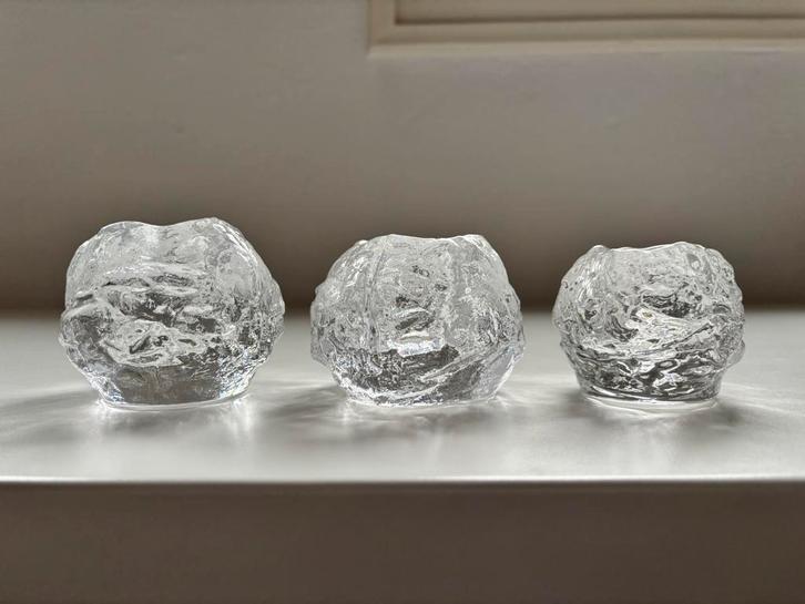 Kosta Boda Snowball  (3 stuks), Antiek en Kunst, Antiek | Glas en Kristal, Ophalen of Verzenden