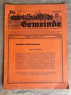Die nationalsozialistische Gemeinde. Zentralblatt der NSDAP, Verzamelen, Overige soorten, Duitsland, Boek of Tijdschrift, Ophalen of Verzenden