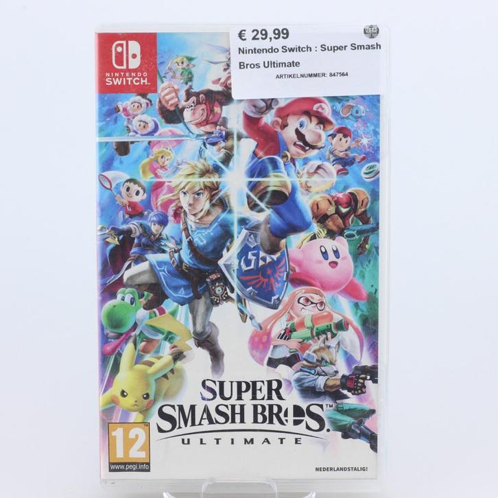 Nintendo Switch Game : Super Smash Bros Ultimate, Spelcomputers en Games, Spelcomputers | Nintendo Switch, Zo goed als nieuw