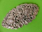 Prachtige Super Grote Zilveren Djokja Broche - Lotusbloem, Sieraden, Tassen en Uiterlijk, Verzenden, Zilver, Broche