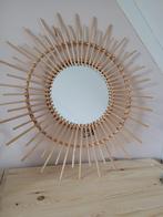 Bamboe rotan spiegel Zon, Nieuw, Minder dan 100 cm, 75 tot 100 cm, Rond