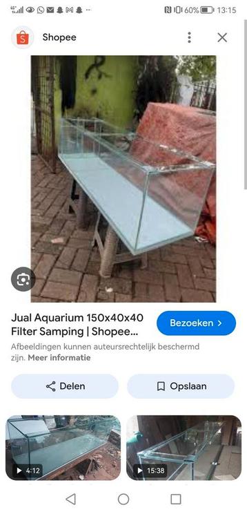 Gezocht aquarium 150x40x40 of 150x50x50 beschikbaar voor biedingen