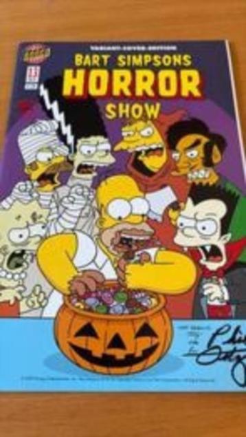 Bart Simpson DLD stripboek Horror show signed by Phil Ortiz beschikbaar voor biedingen