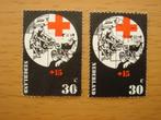 Rode Kruis 2x NVPH 1018, Na 1940, Ophalen of Verzenden, Gestempeld