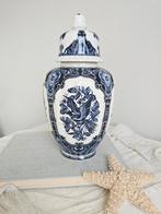Koninklijke Dekselvaas met Feniks, Blauw, ., Aardewerk of Porselein, Ophalen of Verzenden