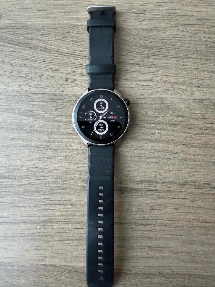 Amazfit GTR 4, Sieraden, Tassen en Uiterlijk, Smartwatches, Zo goed als nieuw, Android, Zwart, Afstand, Calorieverbanding, Conditie