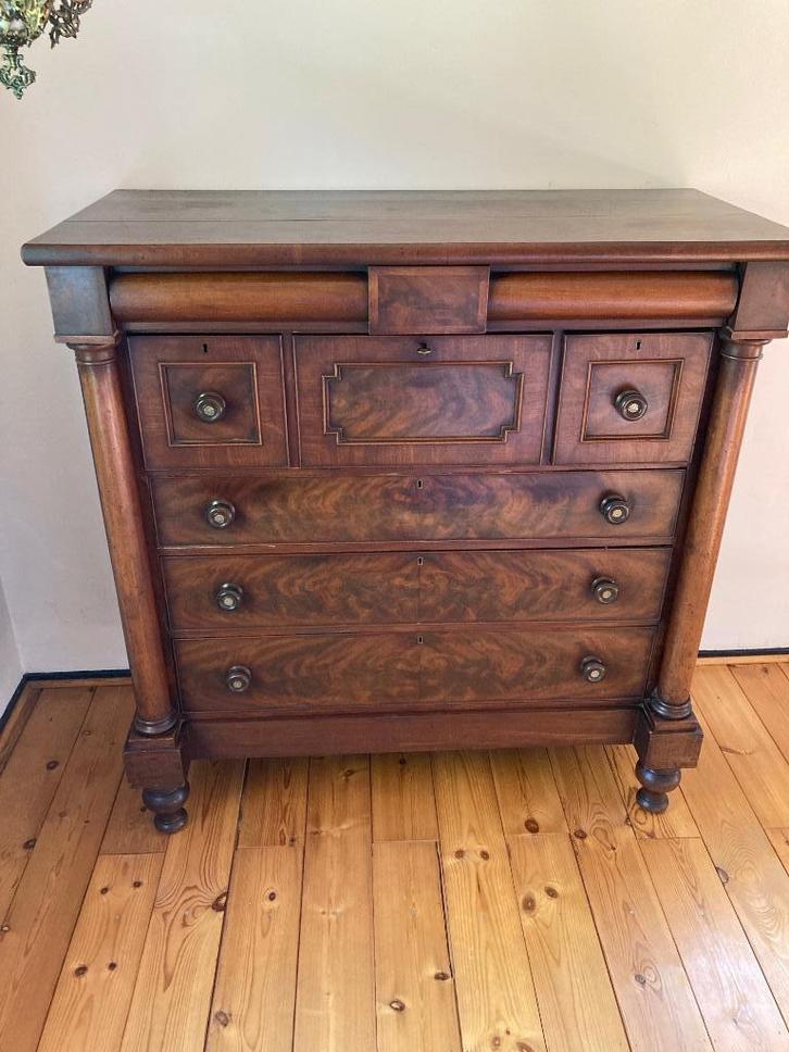 Antieke victoriaanse mahonie lade kast, Antiek en Kunst, Antiek | Meubels | Kasten, Ophalen