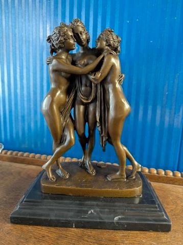 Bronzen beeld - Drie Gratiën 26 cm  beschikbaar voor biedingen